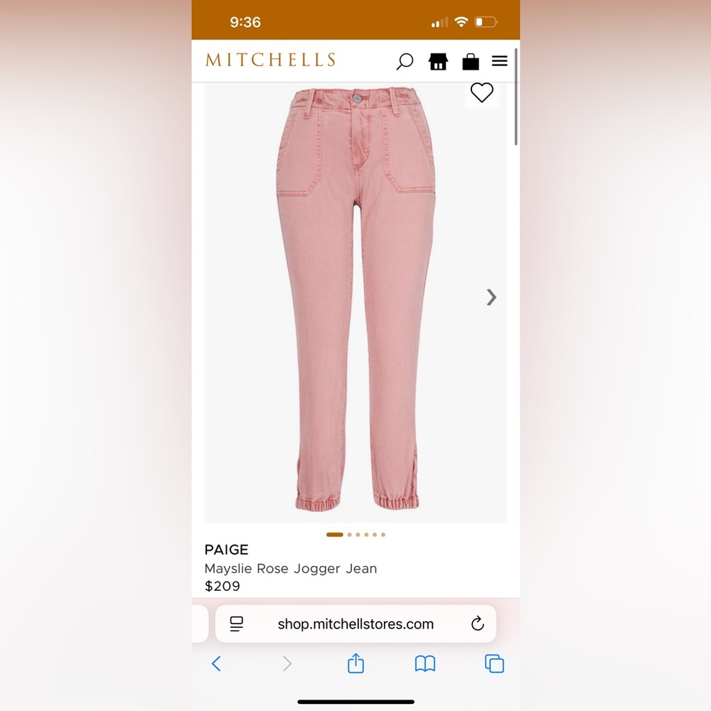 PAIGE Pink Ankle Jeans